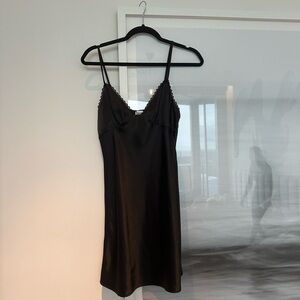 Princess Polly Black Satin Chemise